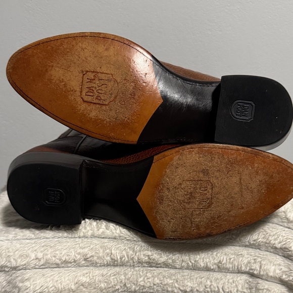 Real ostrich leg Dan Post Rich Brown Western Boots - Picture 8 of 11